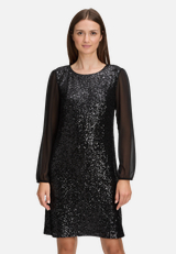 Partykleid mit Pailletten / Modellfoto Vorderseite
