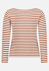Ringelshirt mit U-Boot-Ausschnitt / Rückseite