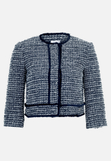 Bolero-Jacke mit aufgesetzten Taschen / Vorderseite