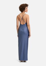 Abendkleid figurbetont / Modellfoto Rückseite
