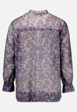 Chiffonbluse  mit Leoprint / Rückseite