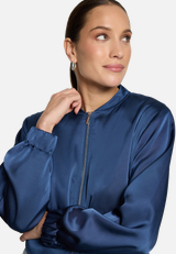 Satin-Jacke  mit Reißverschluss  / Detailbild