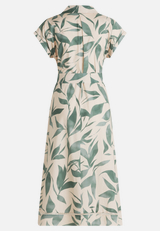 Hemdblusenkleid mit Print / Rückseite