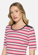 Basic Shirt mit Rippenstruktur / Detailbild