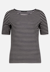 Gestreiftes T-Shirt  mit Rundhalsausschnitt  / Vorderseite