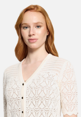 Sommer-Strickjacke mit V-Ausschnitt / Detailbild