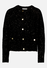 Strick-Cardigan mit Lurexfaden / Vorderseite