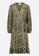 Chiffonkleid mit Muster / Vorderseite