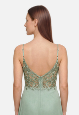 Abendkleid mit Stickerei / Detailbild