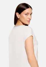 Rundhals-Shirt mit Placement / Detailbild