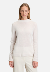 Kaschmir-Pullover mit Stehkragen / Modellfoto Vorderseite