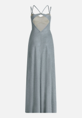 Abendkleid im Glitzer-Look / Rückseite