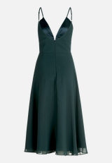 Chiffonkleid mit V-Ausschnitt / Rückseite