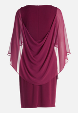 Cocktailkleid mit Raffung / Rückseite