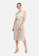 Chiffonkleid mit Plissee / Modellfoto Vorderseite