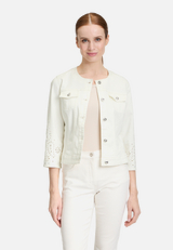 Jeansjacke mit 3/4 Arm / Modellfoto Vorderseite