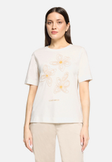 Baumwollshirt mit Rundhalsausschnitt / Modellfoto Vorderseite