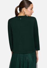 Feintrickjacke kurz 3/4 Arm / Modellfoto Rückseite
