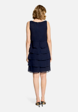 Cocktailkleid mit Volant / Modellfoto Rückseite