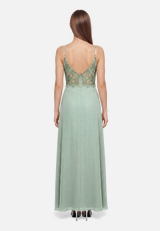 Abendkleid mit Stickerei / Modellfoto Rückseite