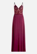 Abendkleid mit Stickerei / Rückseite