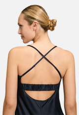 Abendkleid mit Wasserfallausschnitt / Detailbild