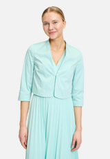 Bolero-Jacke unifarben / Modellfoto Vorderseite