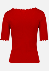 T-Shirt mit gerafftem Ausschnitt / Rückseite