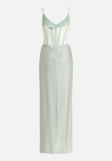 Abendkleid mit Seitenschlitzen / Rückseite