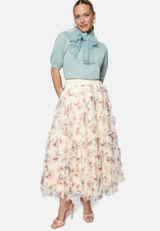 Tüllrock  mit Rüschen / Modellfoto Vorderseite (Outfit)
