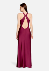 Abendkleid mit Cut-Outs / Modellfoto Rückseite