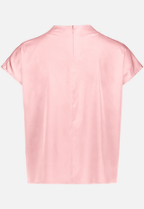 Satinbluse  mit Stehkragen / Rückseite