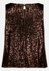 Pailletten-Top im Glitzer-Look / Rückseite