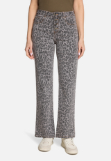 Stretch-Jeans mit Muster / Modellfoto Vorderseite
