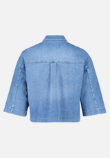 Jeansjacke mit Perlen / Rückseite