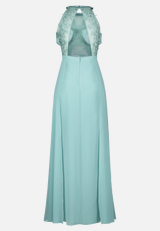 Abendkleid mit Placement / Rückseite