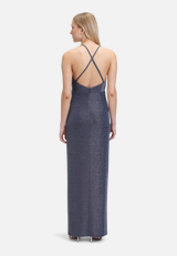 Abendkleid figurbetont / Modellfoto Rückseite