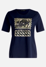 Basic Shirt mit Placement / Vorderseite