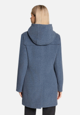 Dufflecoat mit Kapuze / Modellfoto Rückseite