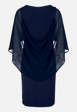 Cocktailkleid mit Raffung / Rückseite