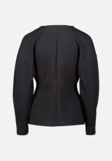 Sweatshirt mit Knopfleiste / Rückseite