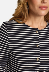 Sweatjacke mit Knopfleiste / Detailbild