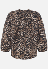 Schlupfbluse  mit Leoprint / Rückseite