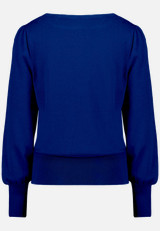 Feinstrickpullover  mit U-Boot Ausschnitt  / Rückseite