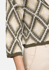 Strick-Cardigan mit Jacquard / Detailbild