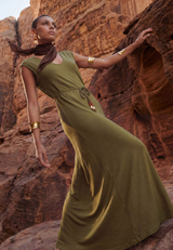Jerseykleid  Maxi mit Bindegürtel / Imagebild