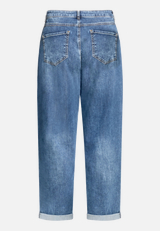 Used Look-Jeans mit Waschung / Rückseite