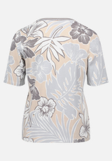 Basic Shirt mit Blumenprint / Rückseite