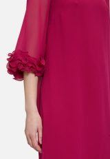 Cocktailkleid mit Rüschen / Detailbild
