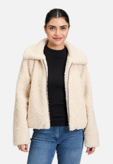 Plüschjacke mit abnehmbarem Westenteil / Detailbild